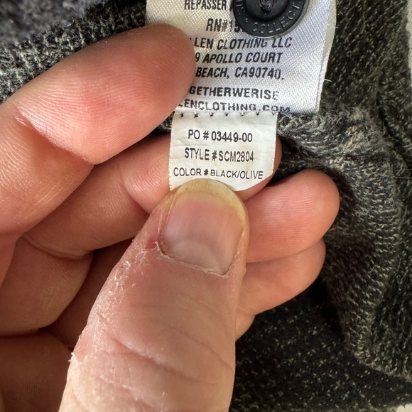 Sullen Craft Collection Mens Flannel Button Up Plaid Shirt Black-Olive XL Pocket - Picture 9 of 14